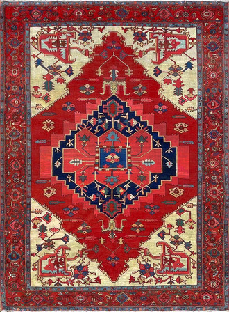 Antique Persian Serapi Carpet