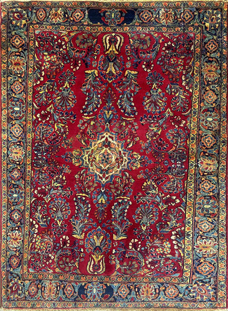 Antique Mohajeran Sarouk Rug