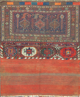 Antique Shahsavan Soumak Saddlebag (Khorjin)