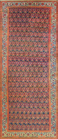 Antique Persian Senneh Malayer Gallery Carpet