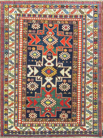 Antique Caucasian Kazak Rug