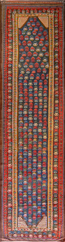 Antique Persian Soumak Kiim Runner