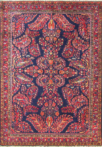Antique Persian Mohajeran Sarouk Rug