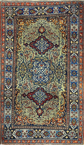 Exceptional Antique Persian Isfahan Rug
