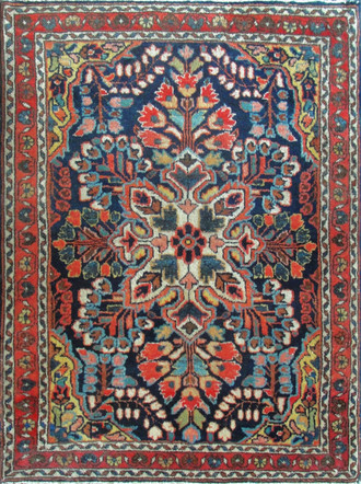 Antique Sarouk Mohajeran Oriental Rug 