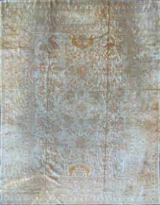 Antique Oushak Carpet, Muted  colors 11'7" 14'8"