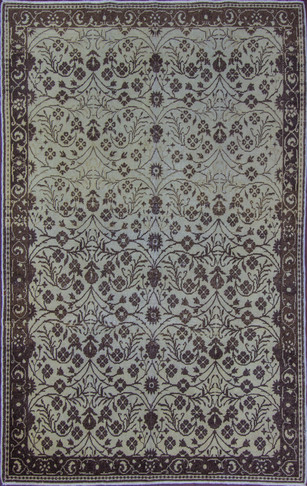 Antique Ushak Anatolian Turkish Rug, Natural Colors,