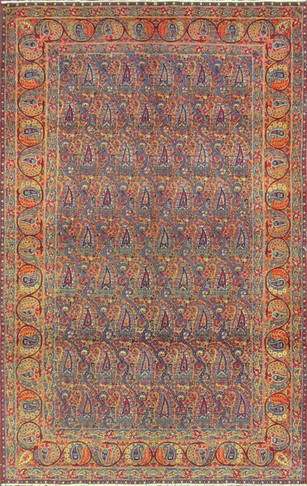 Antique Persian Laver Kerman Rug