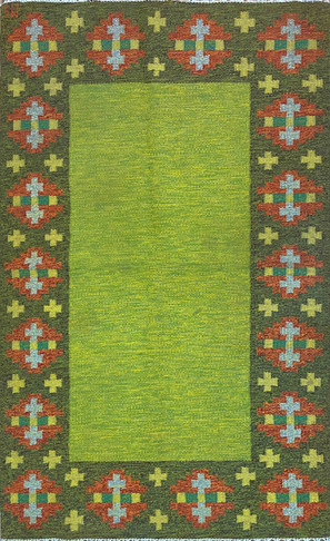 Vintage Swedish Kilim, Flat-Weave Rug