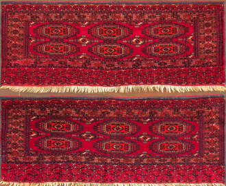 Matched Pair of Antique Tekke Turkmen Chuval Faces