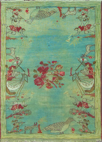 An Oushak Pictural Rug