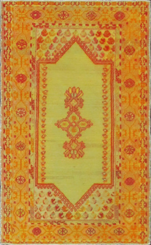 Antique Turkish Oushak Prayer Rug, Western Anatolia, Circa 1900