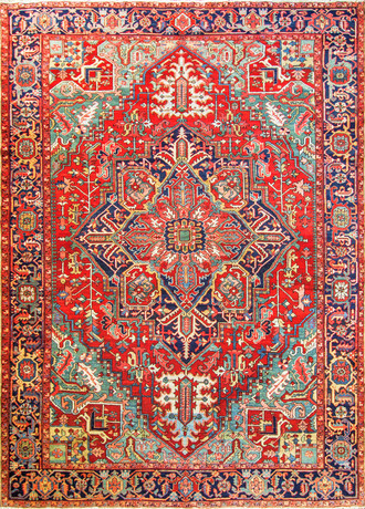 Charming Antique Persian Heriz