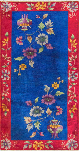 Antique Chinese Art Deco Rug-