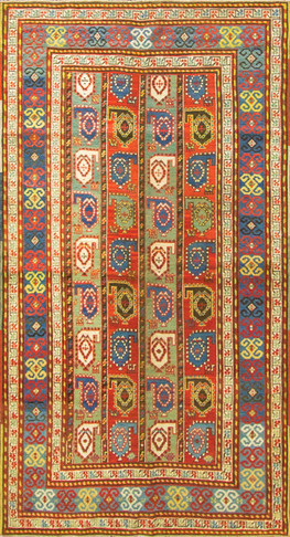  Antique Kazak Caucasian Rug