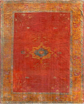 Antique Oushak Carpet, Most decorative