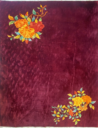 Antique Chinese Art Deco Carpet 