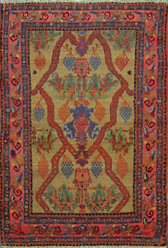 Antique Persian Kurdish Rug,
