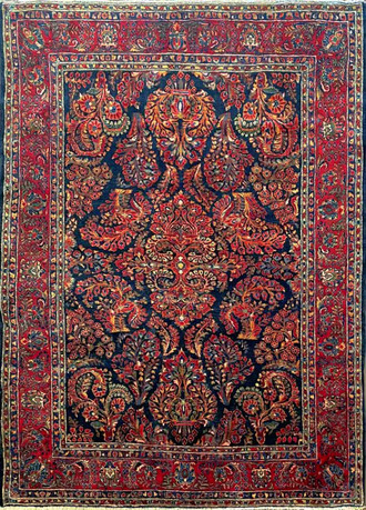 Antique Persian Mohajeran Sarouk Carpet