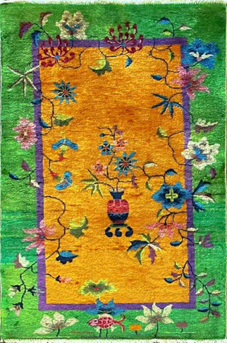 Antique Art Deco Chinese Oriental Rug,