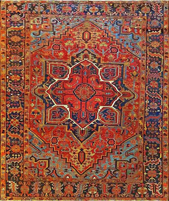 Antique Persian Serapi/Heriz 8' x 10'3" c-1880
