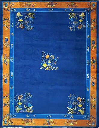 Antique Chinese Peking/Art Deco Carpet, C-1910 