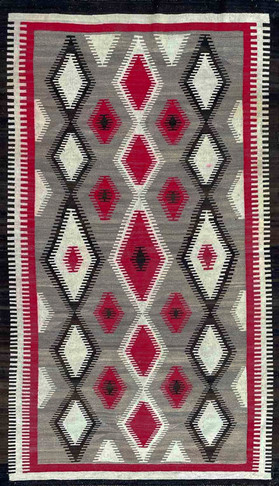 Antique Navajo Rug, Dimond Design