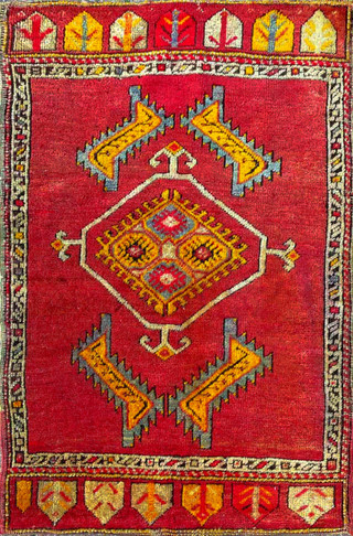 Antique Oushak Yastik Anatolian Rug