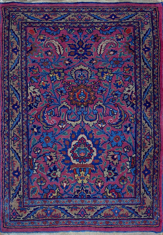 Antique Persian Mashad Rug