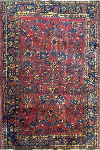 Antique Persian Mohajeran Sarouk Rug