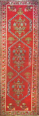 Antique Turkish Village Runner