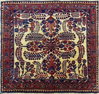 Antique Persian Sarouk Mohajeran Rug