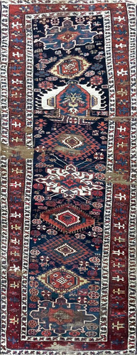 Antique Shirvan Caucasian Long Rug, AS IS image 1