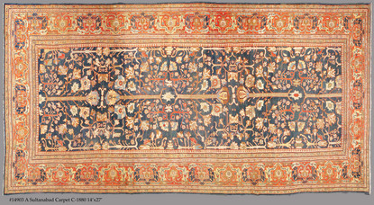 Antique Tree of Life Persian Sultanabad, Carpet, 14' x 27' image 1