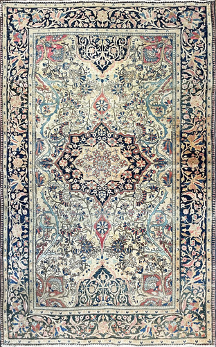 Antique Persian Mohtasham Kashan Rug image 1