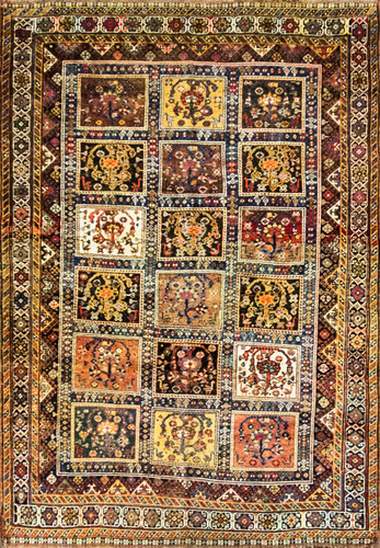 Antique Persian Qashqai Garden Rug image 1