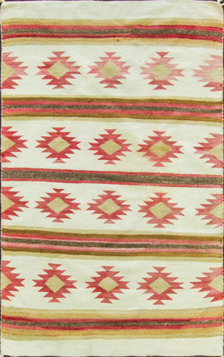 Antique Navajo Banded Geometric Rug image 1
