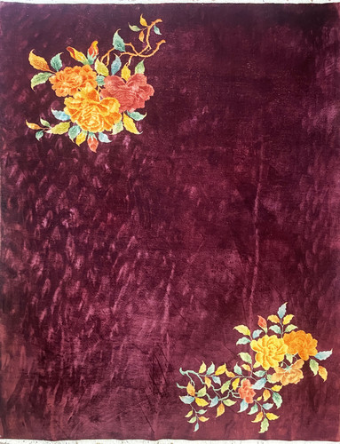 Antique Chinese Art Deco Carpet image 1