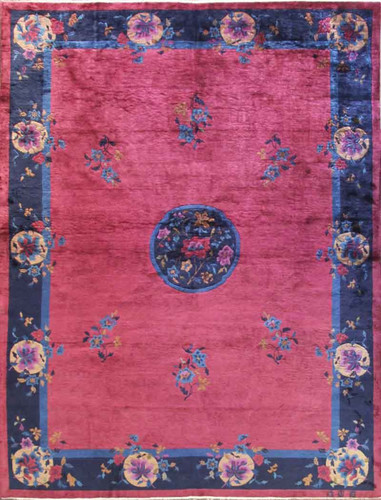 Antique Art Deco Chinese Carpet image 1