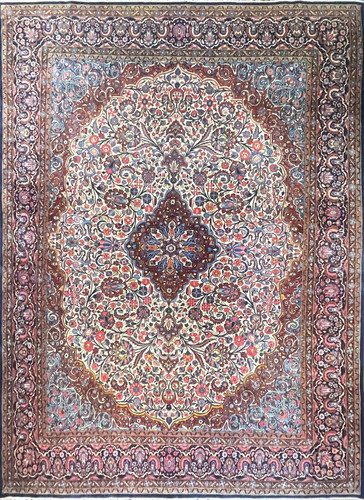 Antique Persian Dabir Kashan Carpet image 1